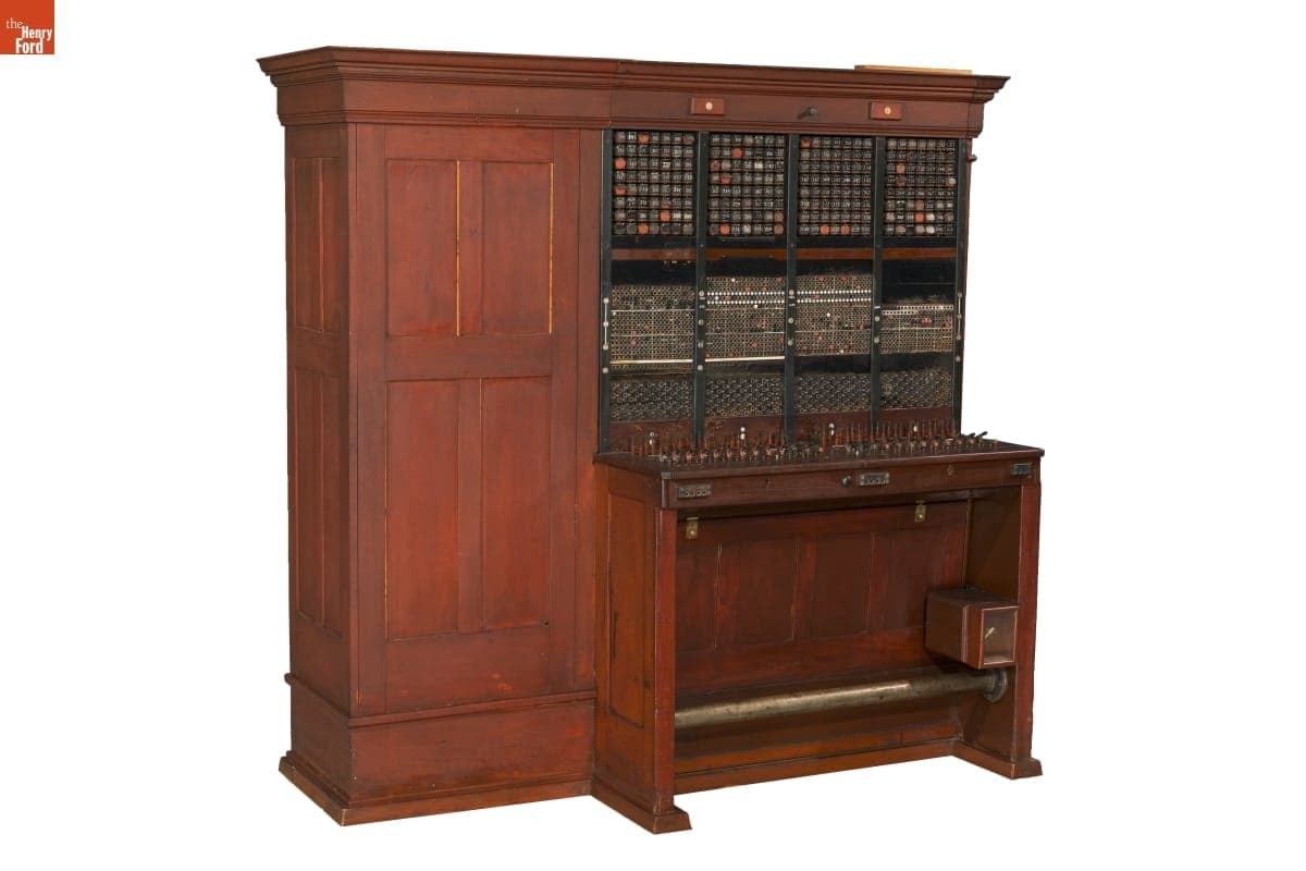 Telephone Switchboard, Used in Detroit, Michigan, 1892