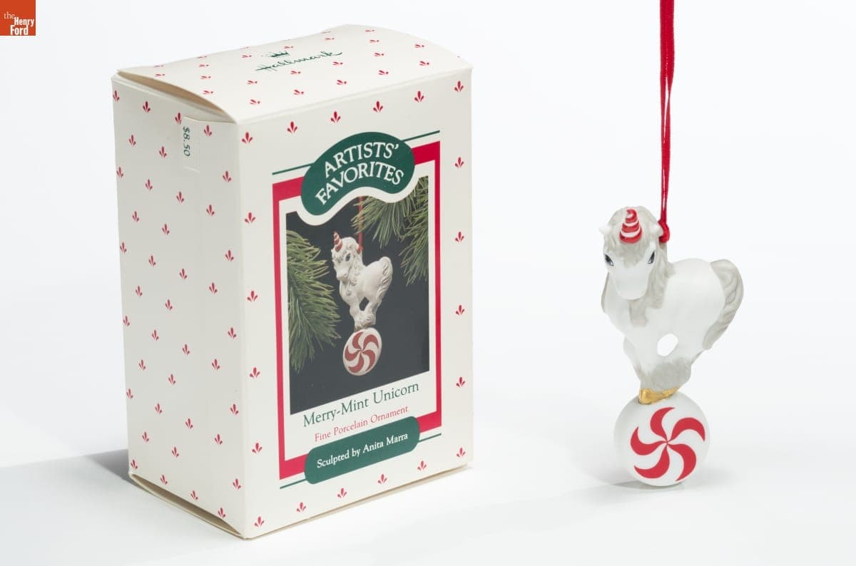Hallmark "Merry-Mint Unicorn" Christmas Ornament, 1988