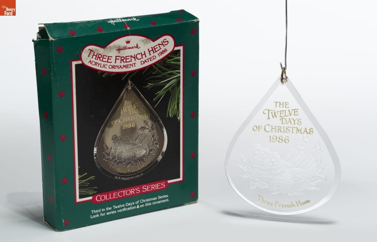 Hallmark "Twelve Days of Christmas Series: Three French Hens" Christmas Ornament, 1986
