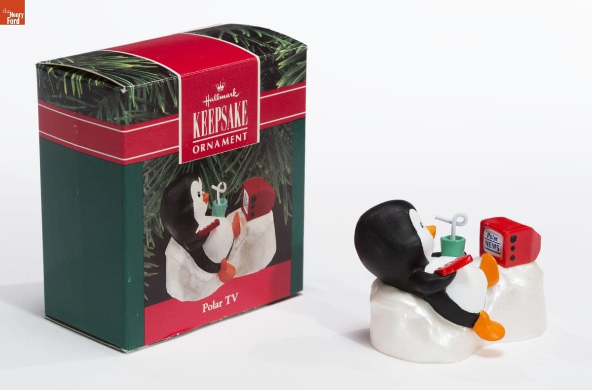 Hallmark "Polar Penguin: Polar TV" Christmas Ornament, 1990