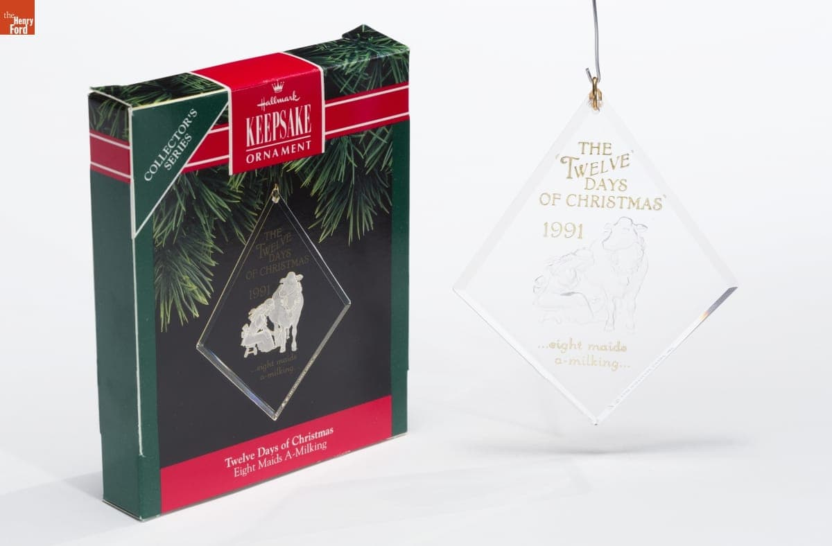 Hallmark "Twelve Days of Christmas Series: Eight Maids A-Milking" Christmas Ornament, 1991