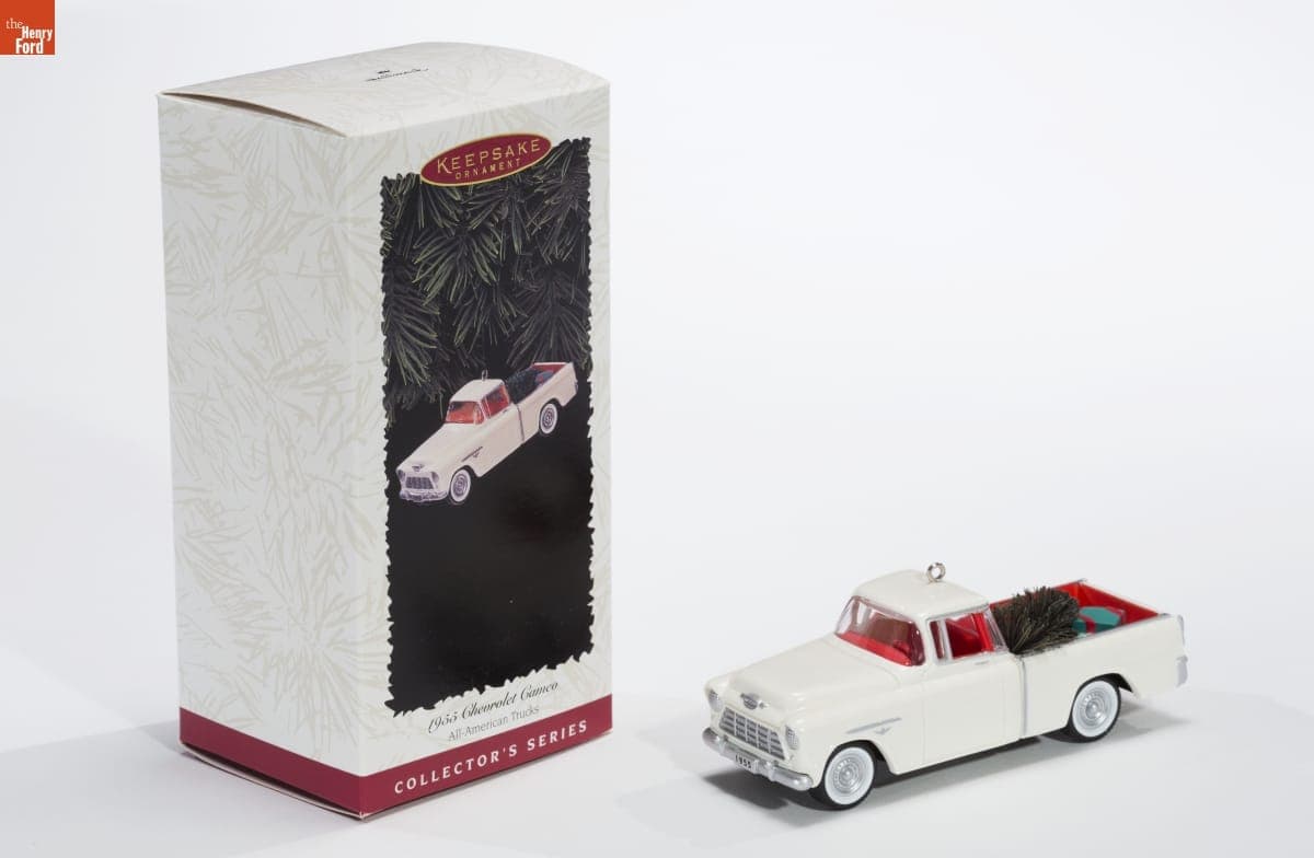 Hallmark "All-American Trucks Series: 1955 Chevrolet Cameo" Christmas Ornament, 1996