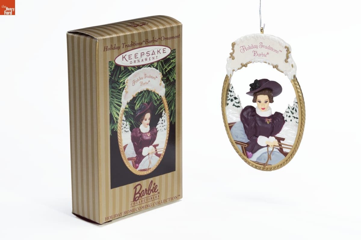 Hallmark "Holiday Homecoming Collection: Holiday Traditions Barbie" Christmas Ornament, 1997
