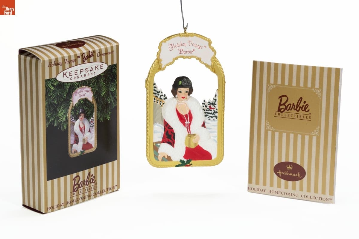 Hallmark "Holiday Homecoming Collection: Holiday Voyage Barbie" Christmas Ornament, 1998