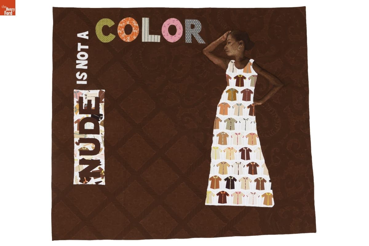 "Nude is Not a Color" Quilt, Made by Hillary Goodwin, Rachael Dorr, and Contributors from around the World, 2017