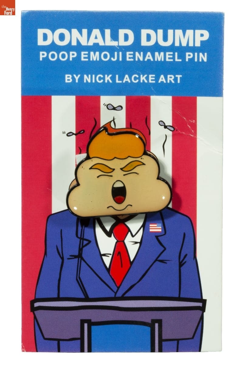 Donald Trump Poop Emoji Pin, 2020