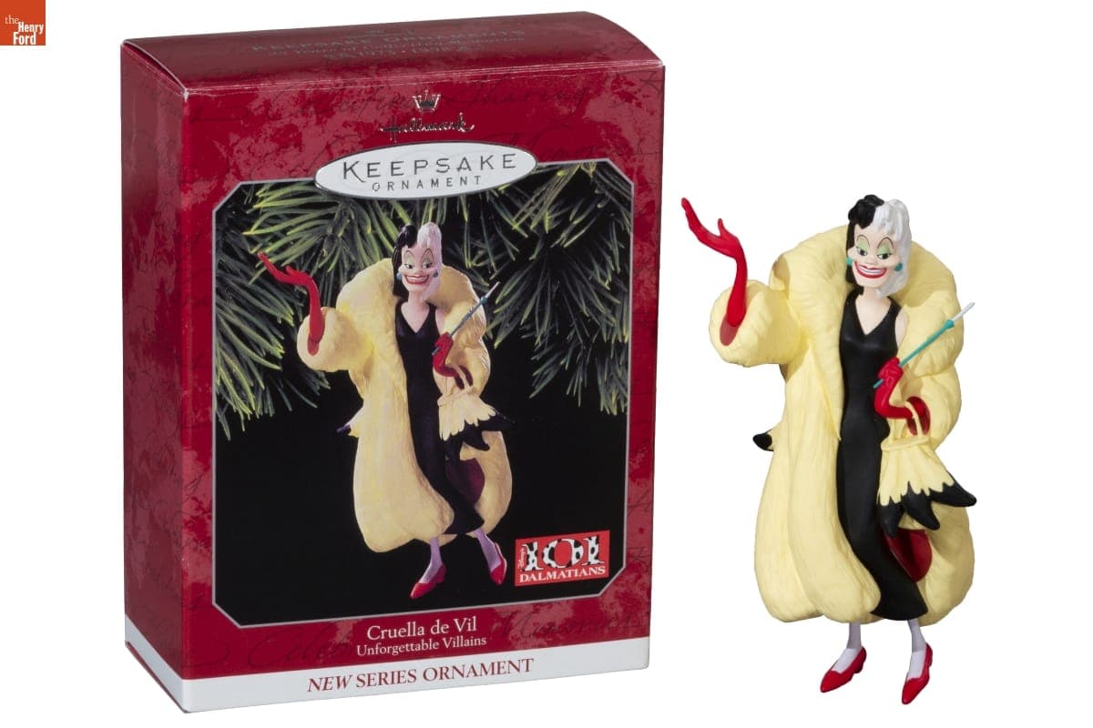 Hallmark "Unforgettable Villains Series: Cruella De Vil" Christmas Ornament, 1998