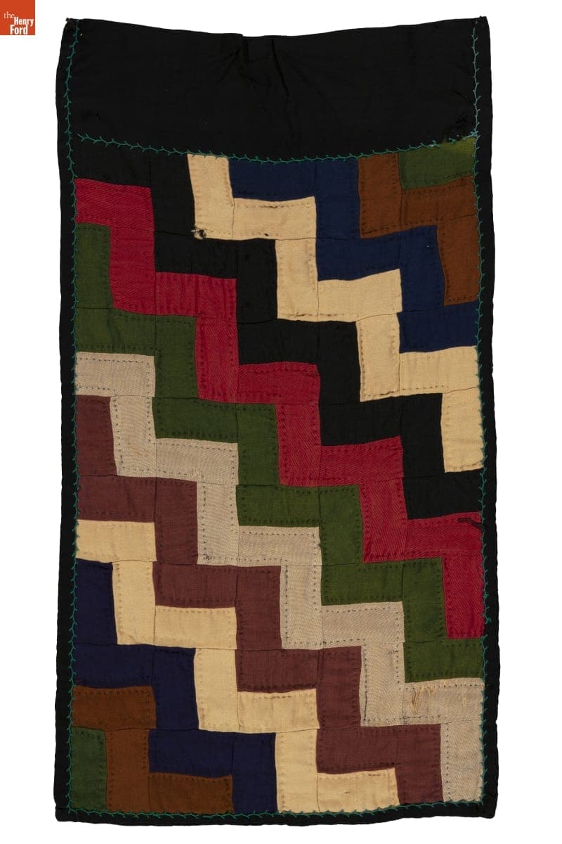 Amish Brickwork Doll Quilt, circa 1890