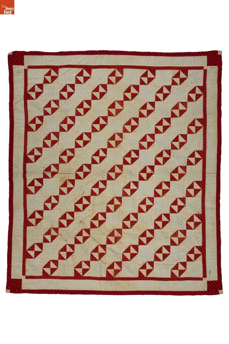 Broken Dishes Crib Quilt, 1860-1865