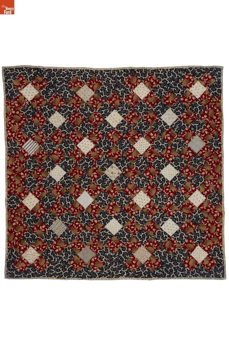 Nine-Patch Crib Quilt, 1870-1890