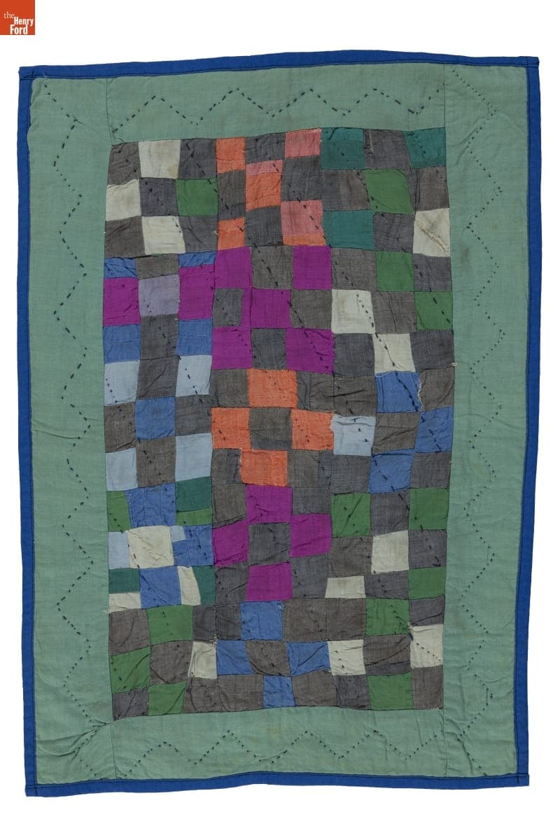 Amish Nine-Patch Doll Quilt, circa 1930
