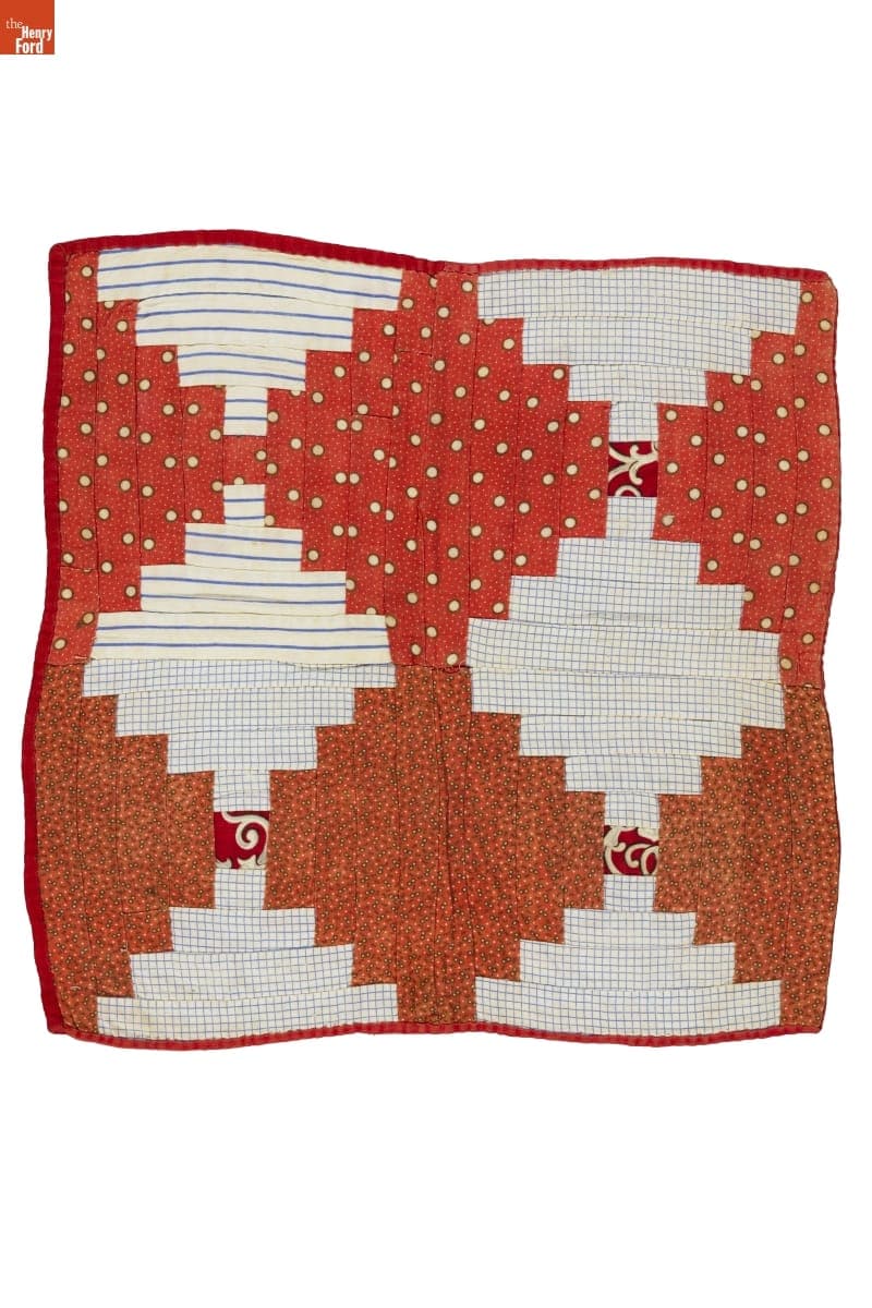 Courthouse Steps Doll Quilt, circa 1890