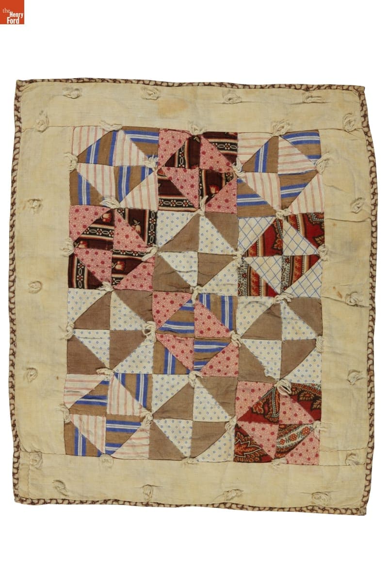 Broken Dishes Doll Quilt, circa 1880