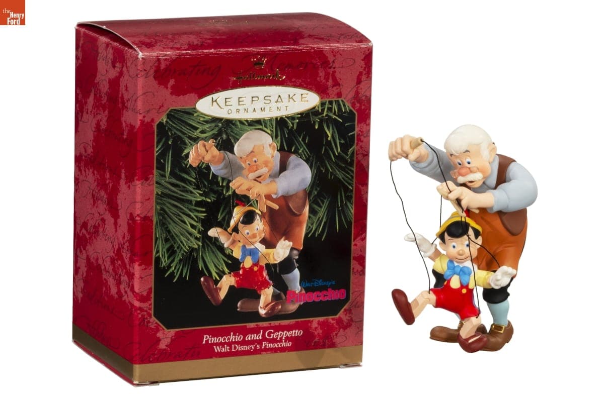 Hallmark "Walt Disney's Pinocchio: Pinocchio and Geppetto" Christmas Ornament, 1999