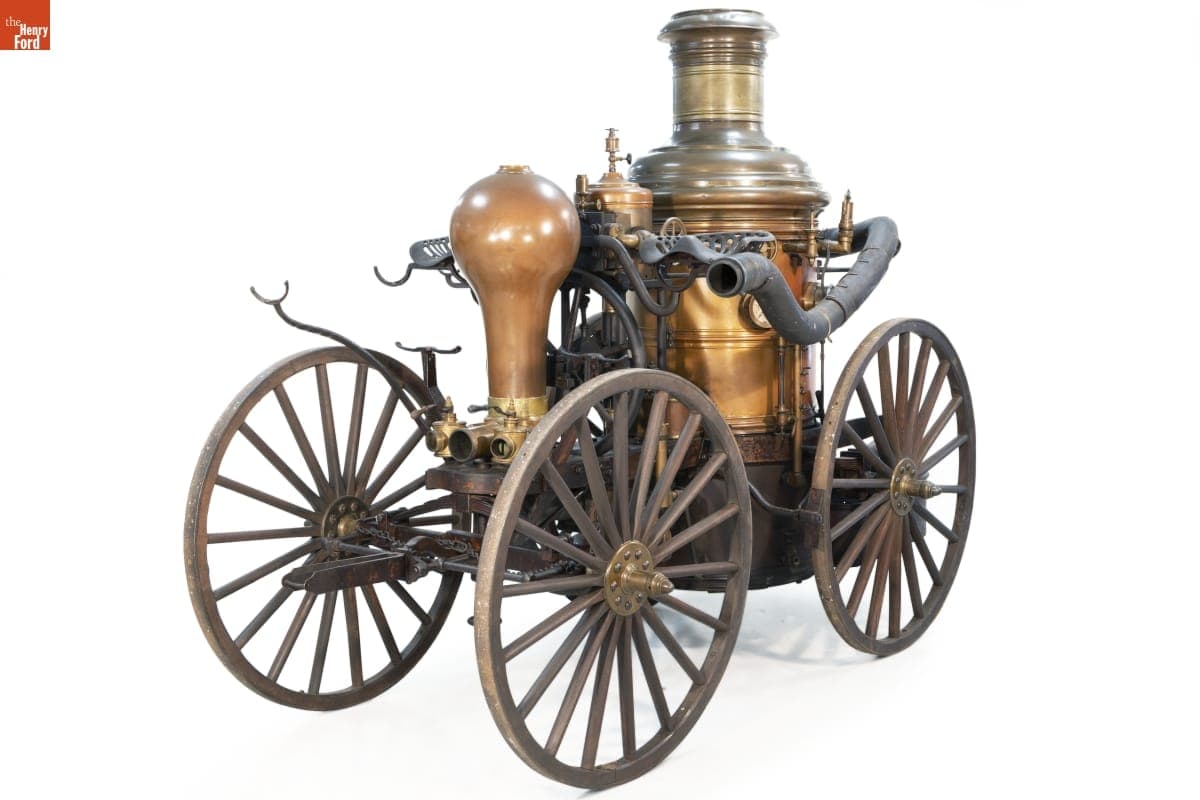 Horse-Drawn Steam Fire Engine, circa 1876