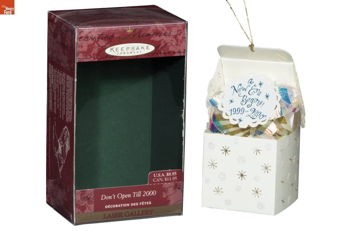 Hallmark "Laser Gallery Collection: Don't Open Till 2000" Christmas Ornament, 1999
