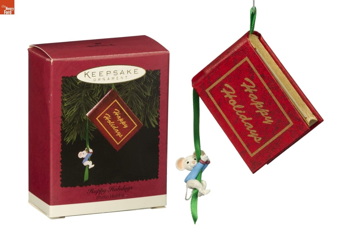 Hallmark "Happy Holidays Photo Holder" Christmas Ornament, 1995