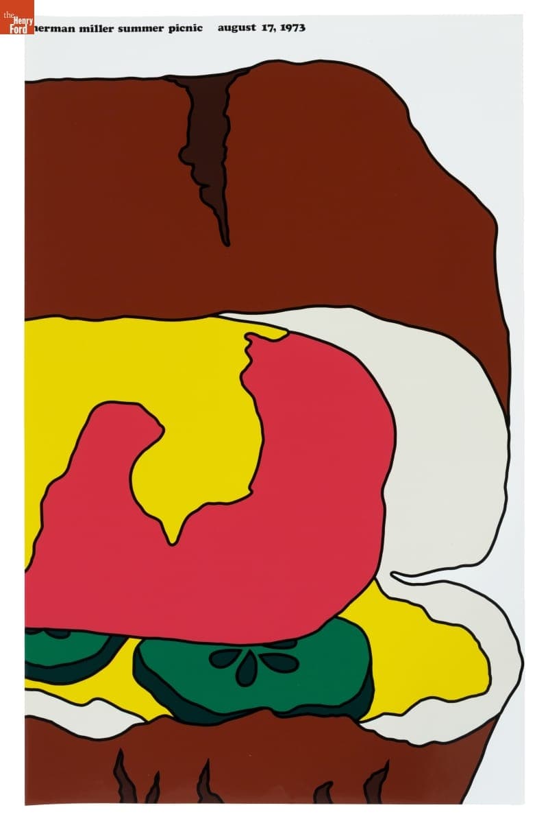 Herman Miller Summer Picnic Poster, "Hot Dog," August 17, 1973
