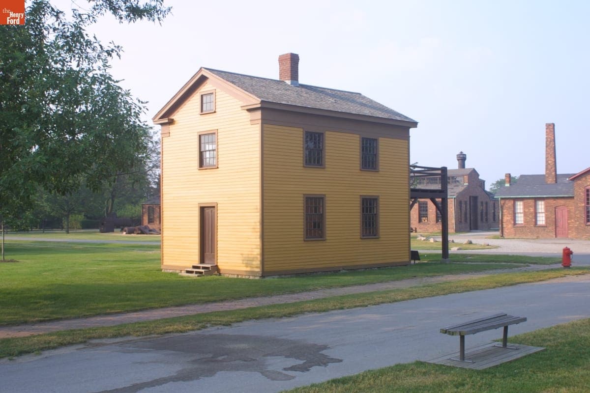 Richart Wagon Shop before Relocation during the Greenfield Village Restoration Project, June 2002
