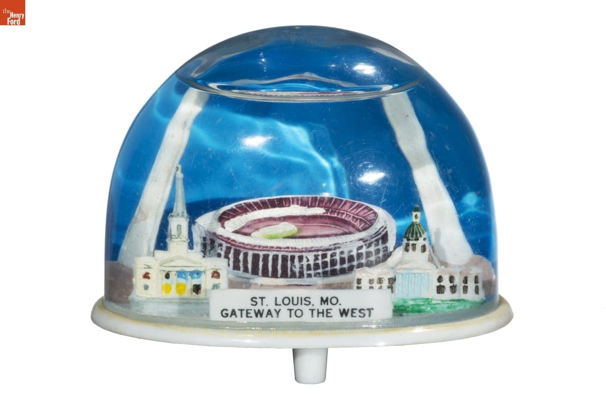 "St. Louis: Gateway to the West" Snow Globe, circa 1970