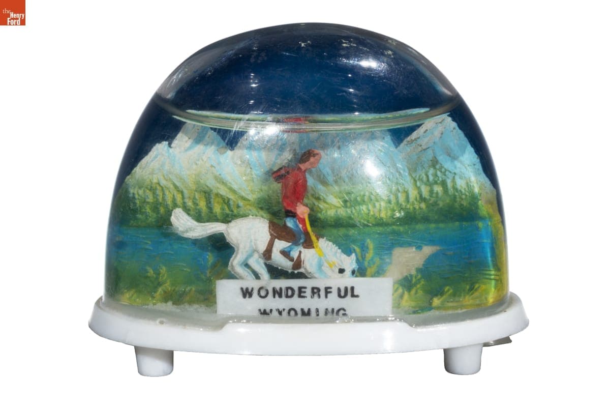 "Wonderful Wyoming" Snow Globe, 1960-1970