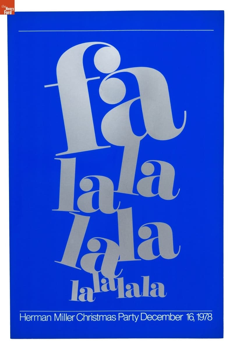 Herman Miller Christmas Party Poster, "Fa La La La La," December 16, 1978
