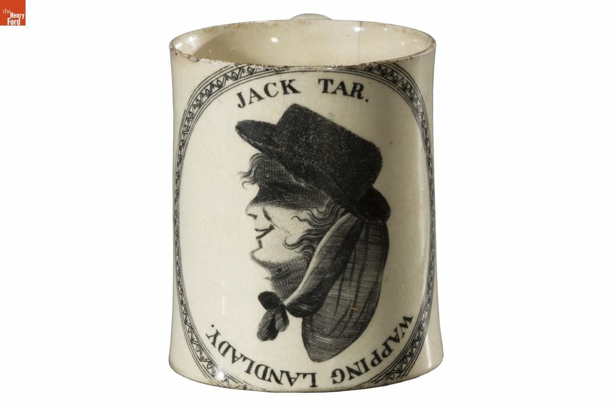 Jack Tar and Wapping Landlady Mug, 1790-1810