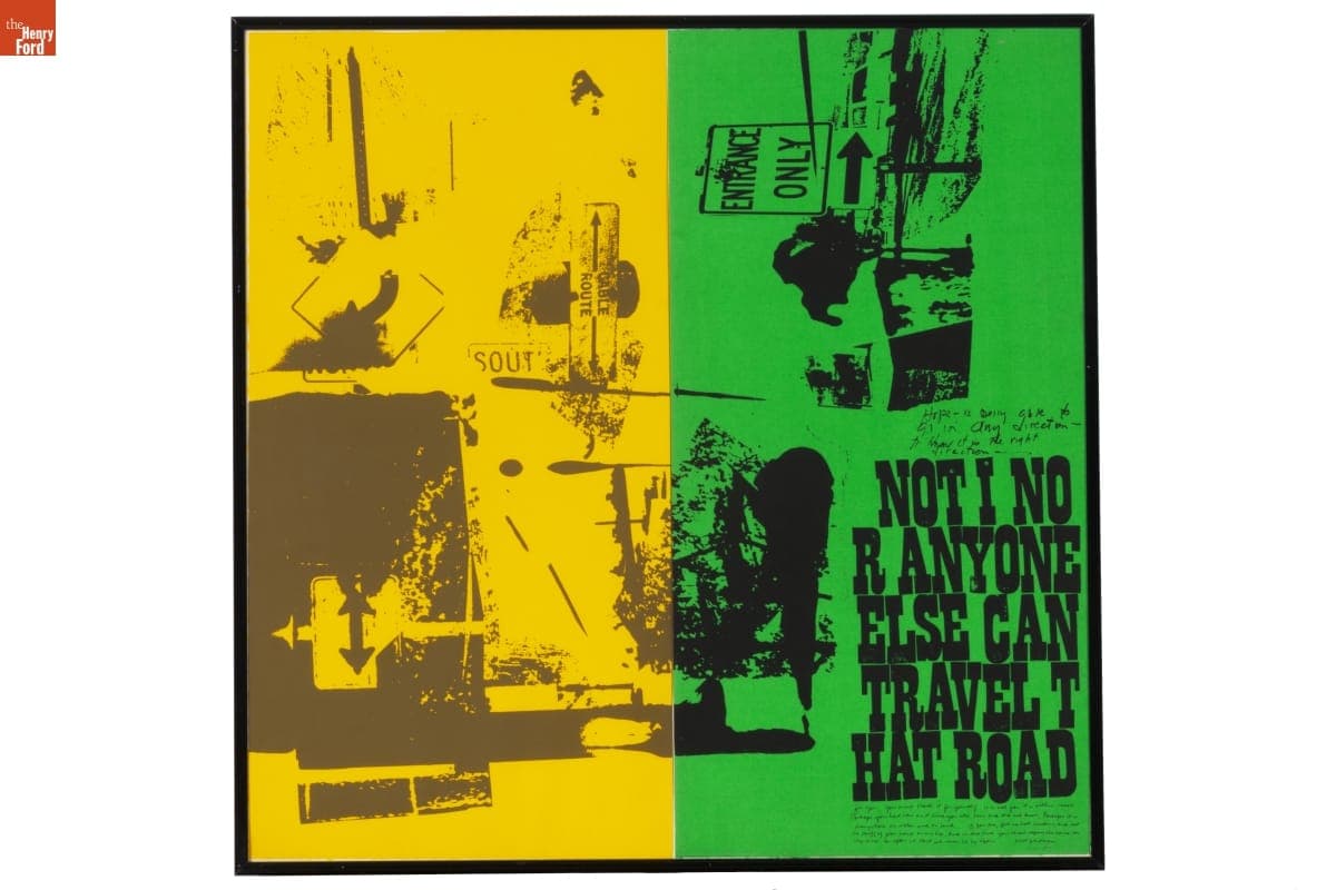 "Road Signs (Part 1 & 2)" Screen Print by Corita Kent, 1969