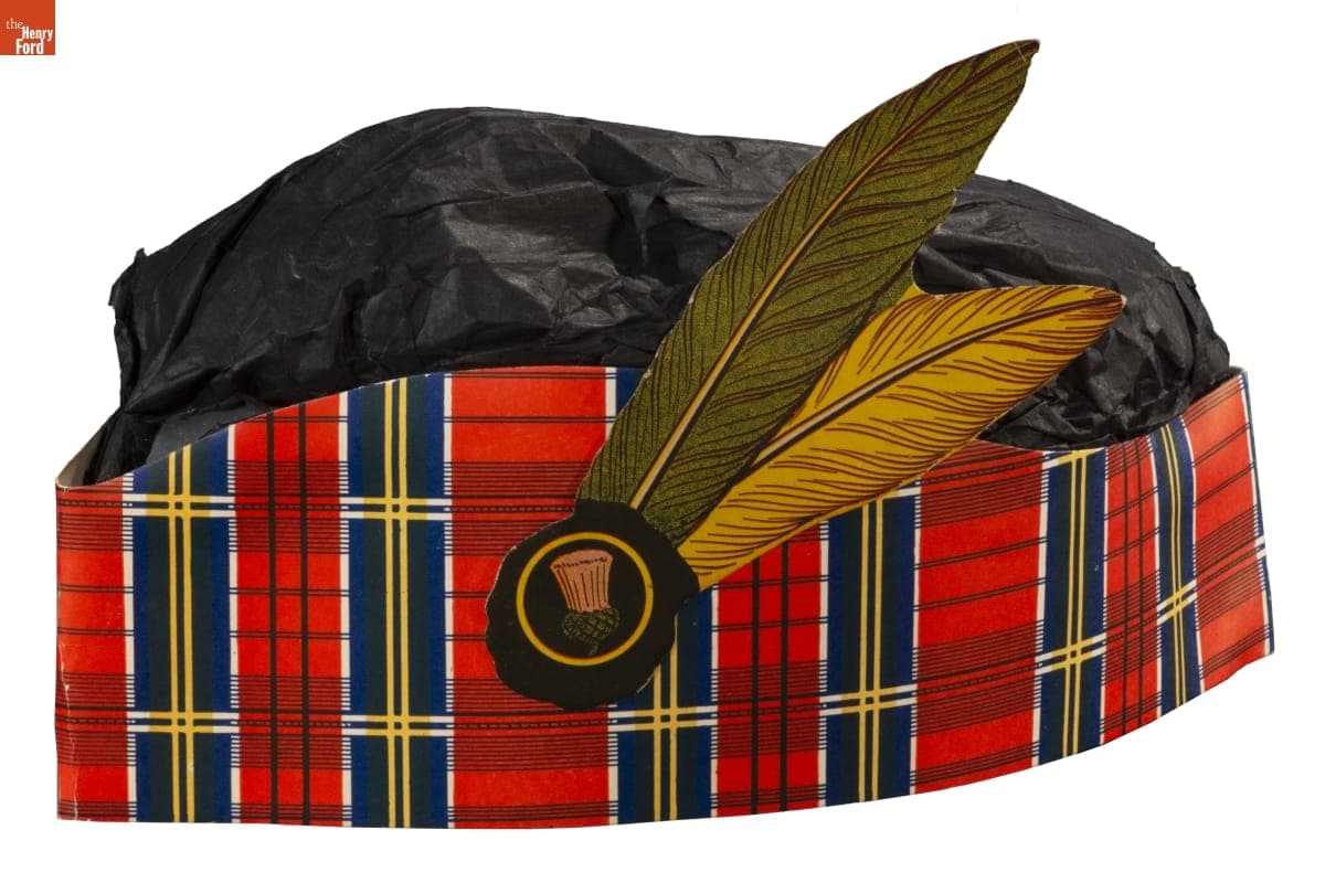 Paper Glengarry Bonnet Party Hat, 1920-1940