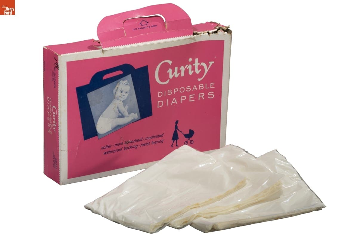 Package of Curity Disposable Diapers, 1956-1958