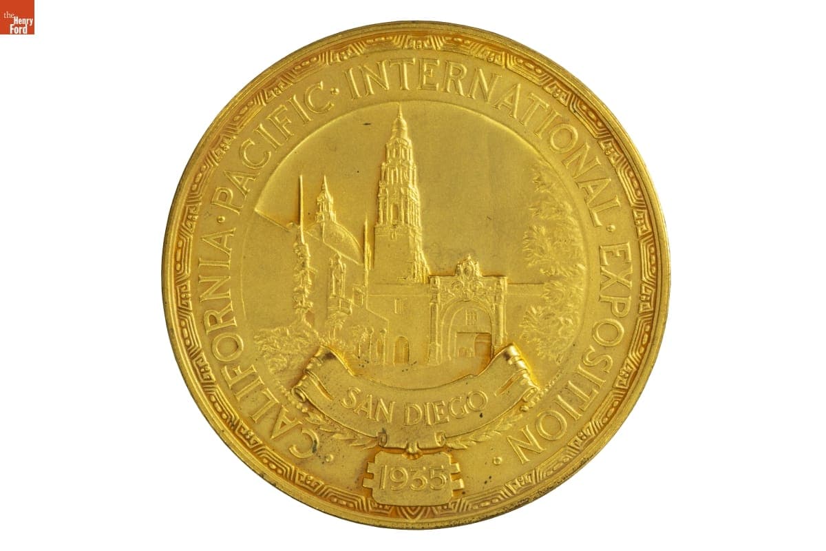 California Pacific International Exposition Commemorative Medal Presented to Edsel Ford, 1935