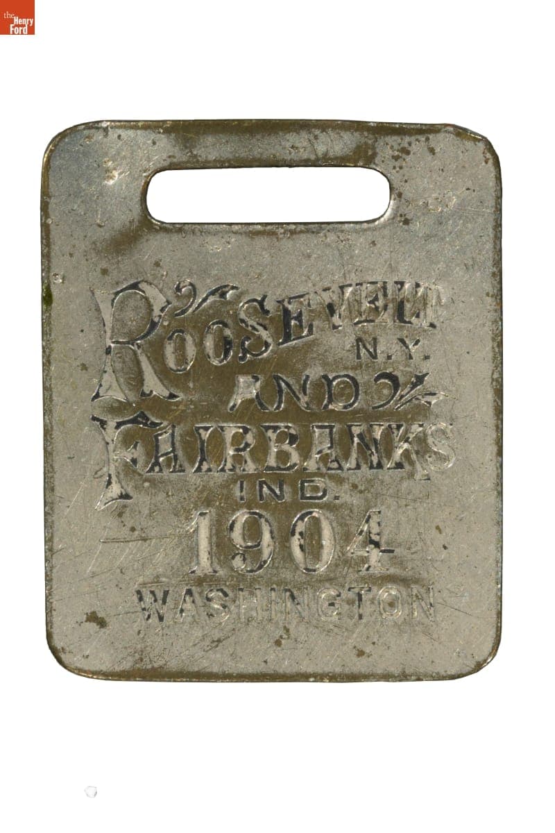 Roosevelt and Fairbanks Watch Fob, 1904