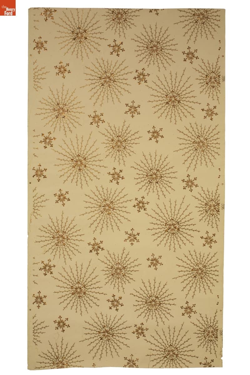 Starburst Wallpaper Sample, 1865-1880