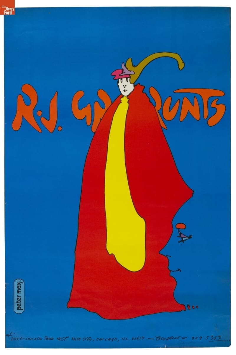 Poster, "R. J. Grunts," by Peter Max, 1971