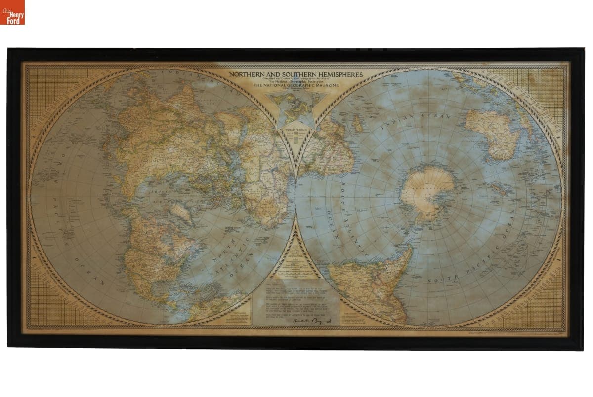 Map Showing the "Edsel Ford Mountains," Given by Richard E. Byrd to Clara and Henry Ford, 1943