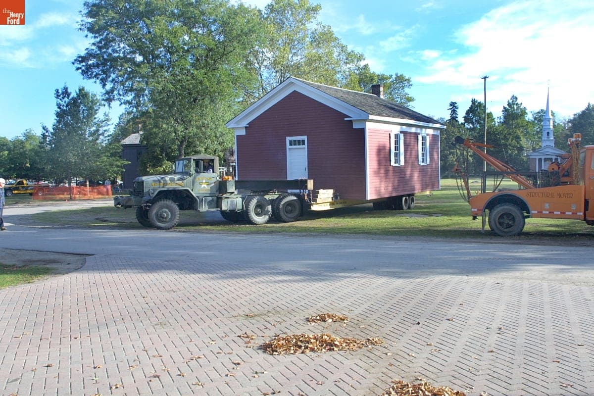 Dr. Howard's Office Being Relocated during the Greenfield Village Restoration Project, September 2002