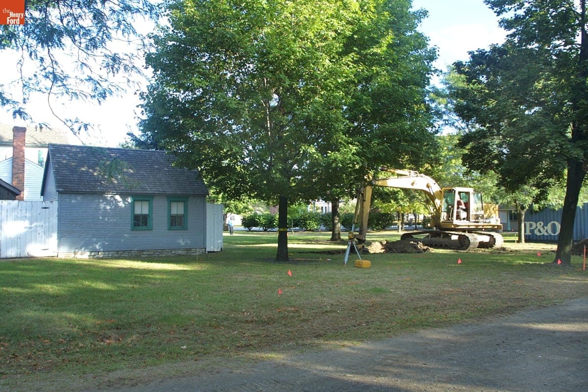 Wright Brothers Garden Shed during the Greenfield Village Restoration Project, September 2002