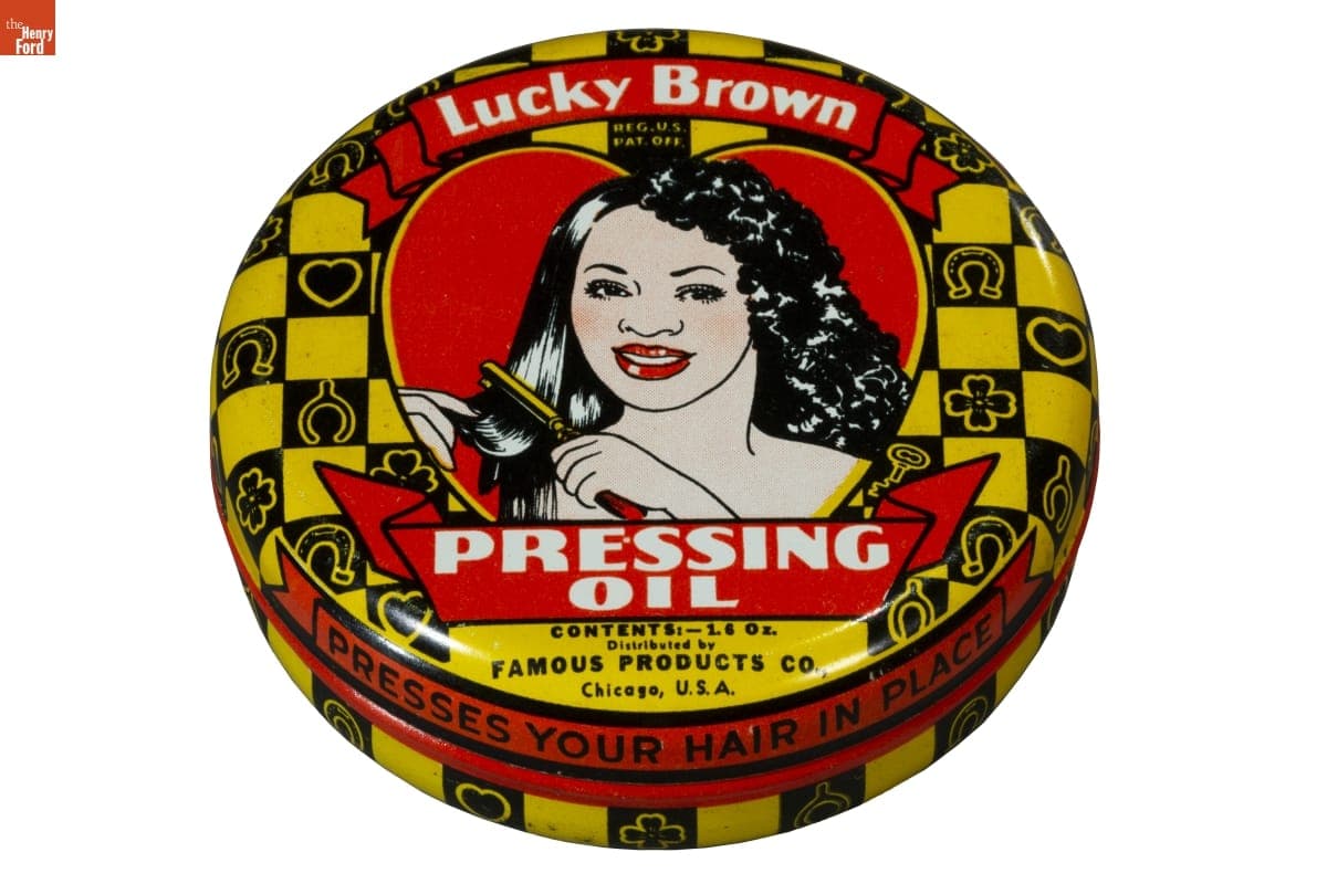 Lucky Brown Pressing Oil Packaging, 1938-1944