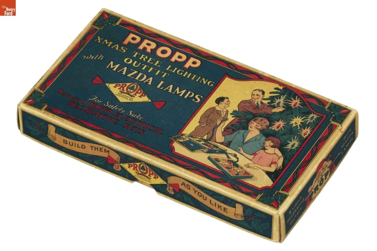 "Propp Xmas Tree Lighting Outfit with Mazda Lamps" Packaging, 1927
