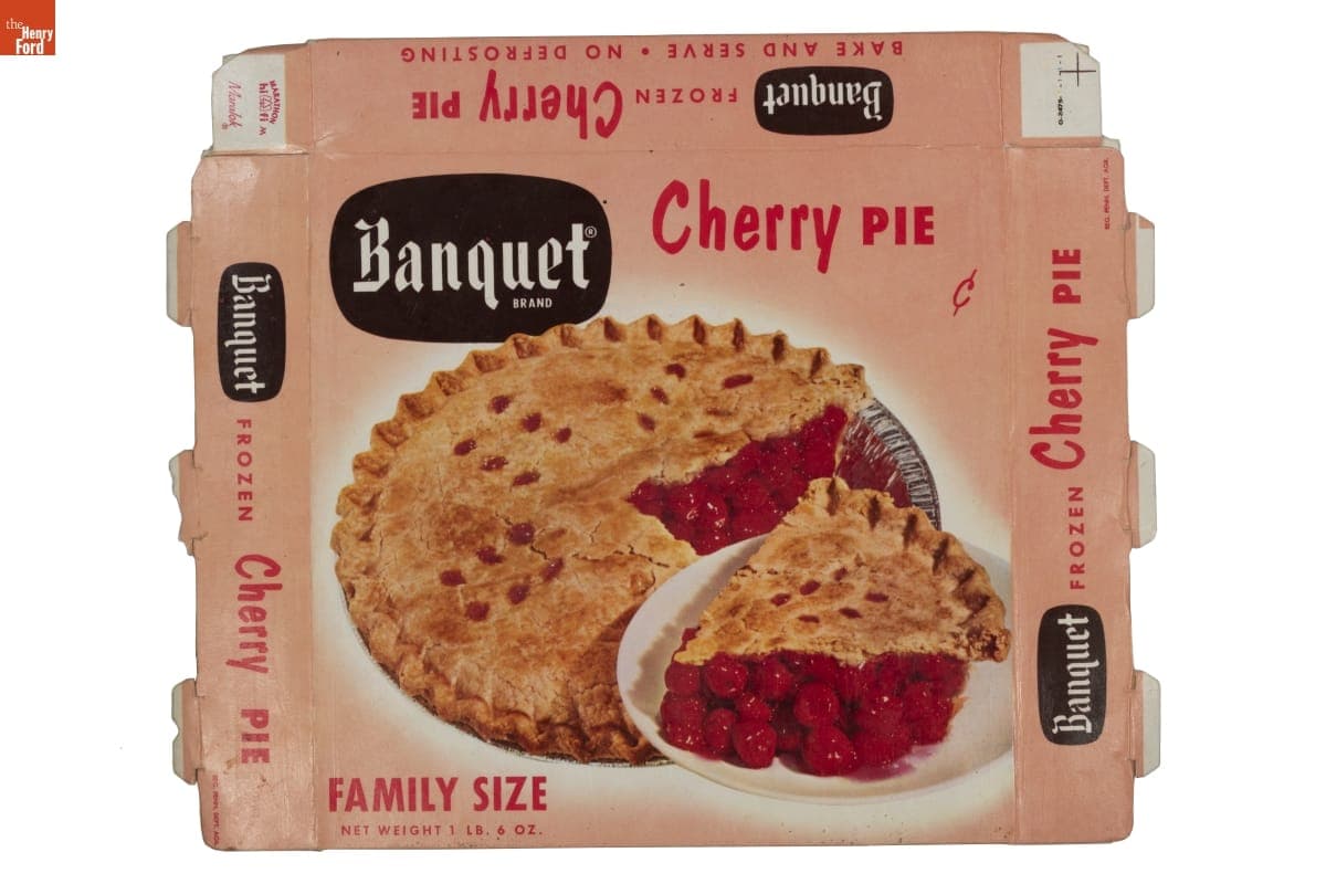 Banquet Family Size Cherry Pie Packaging, 1960-1965