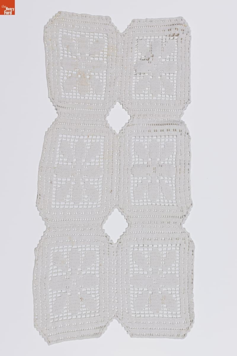 Hand-Crocheted Table Runner, 1940-1950