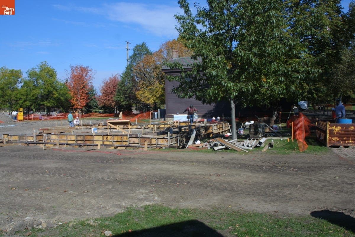 Lodge at Christie & Main Site, Greenfield Village Restoration Project, October 2002