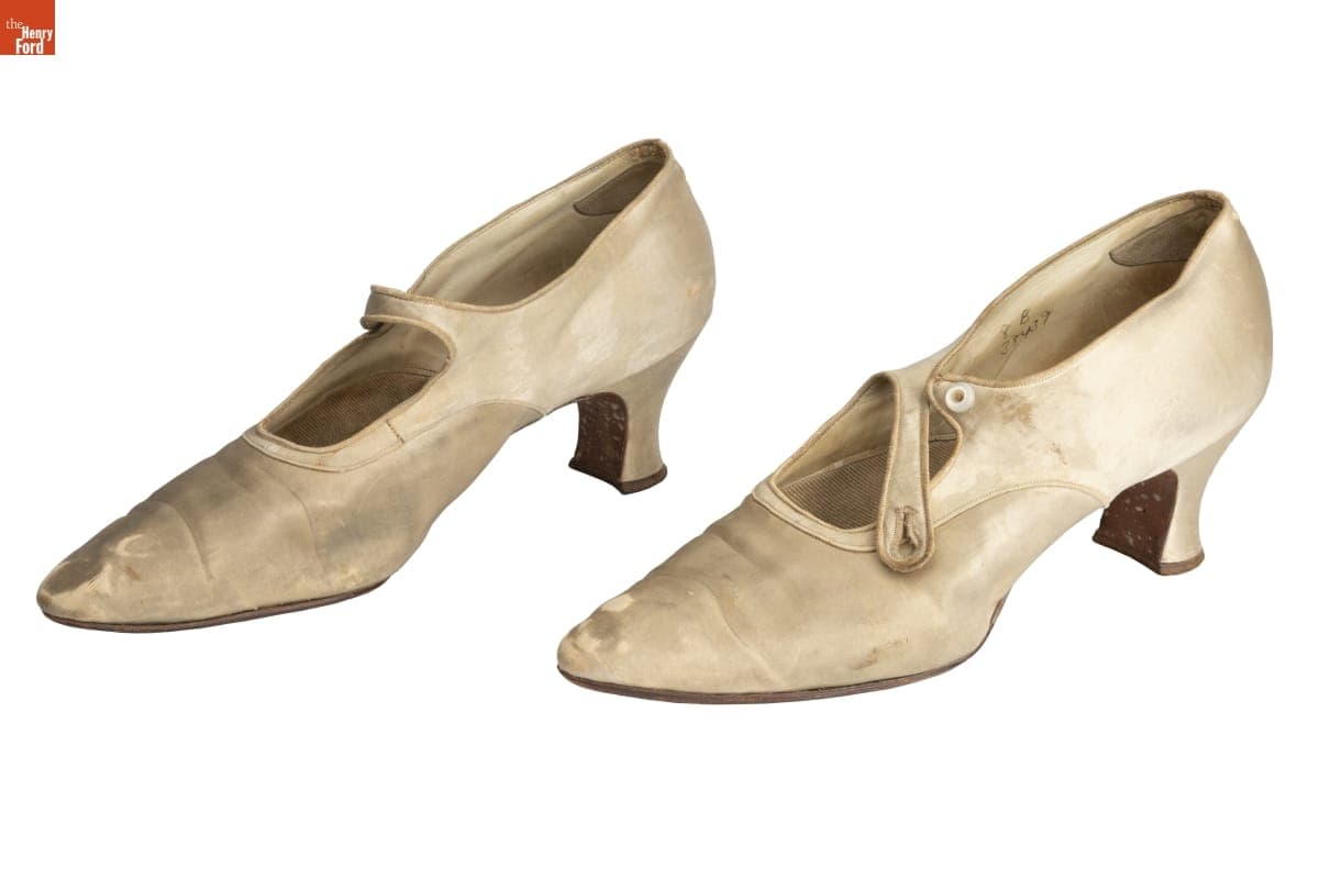 Shoes, Worn by Irene Von Mach at Her Wedding to Joseph Riley LeBay, 1923