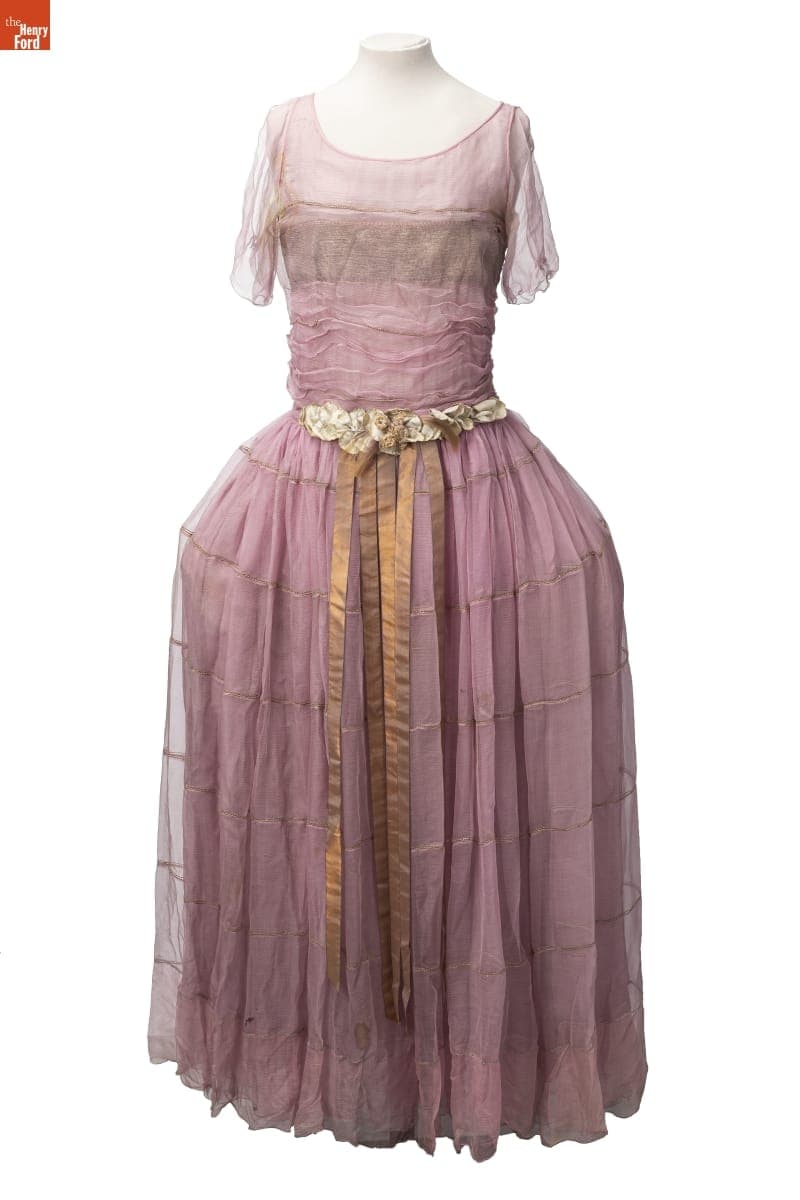 Bridesmaid Dress, Worn by Mary Von Mach at the Wedding of Irene Von Mach and Joseph Riley LeBay, 1923