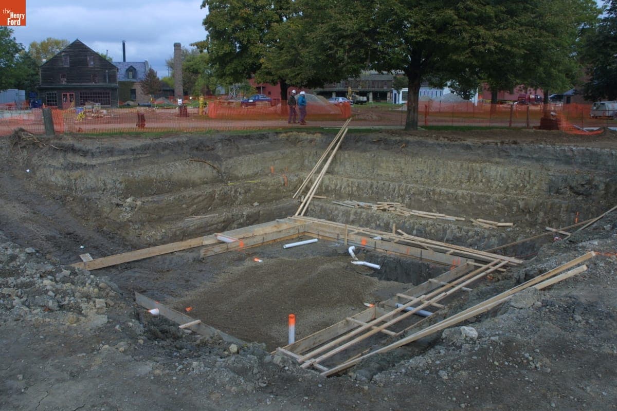 Loranger Gristmill Relocation Site, Greenfield Village Restoration Project, October 2002