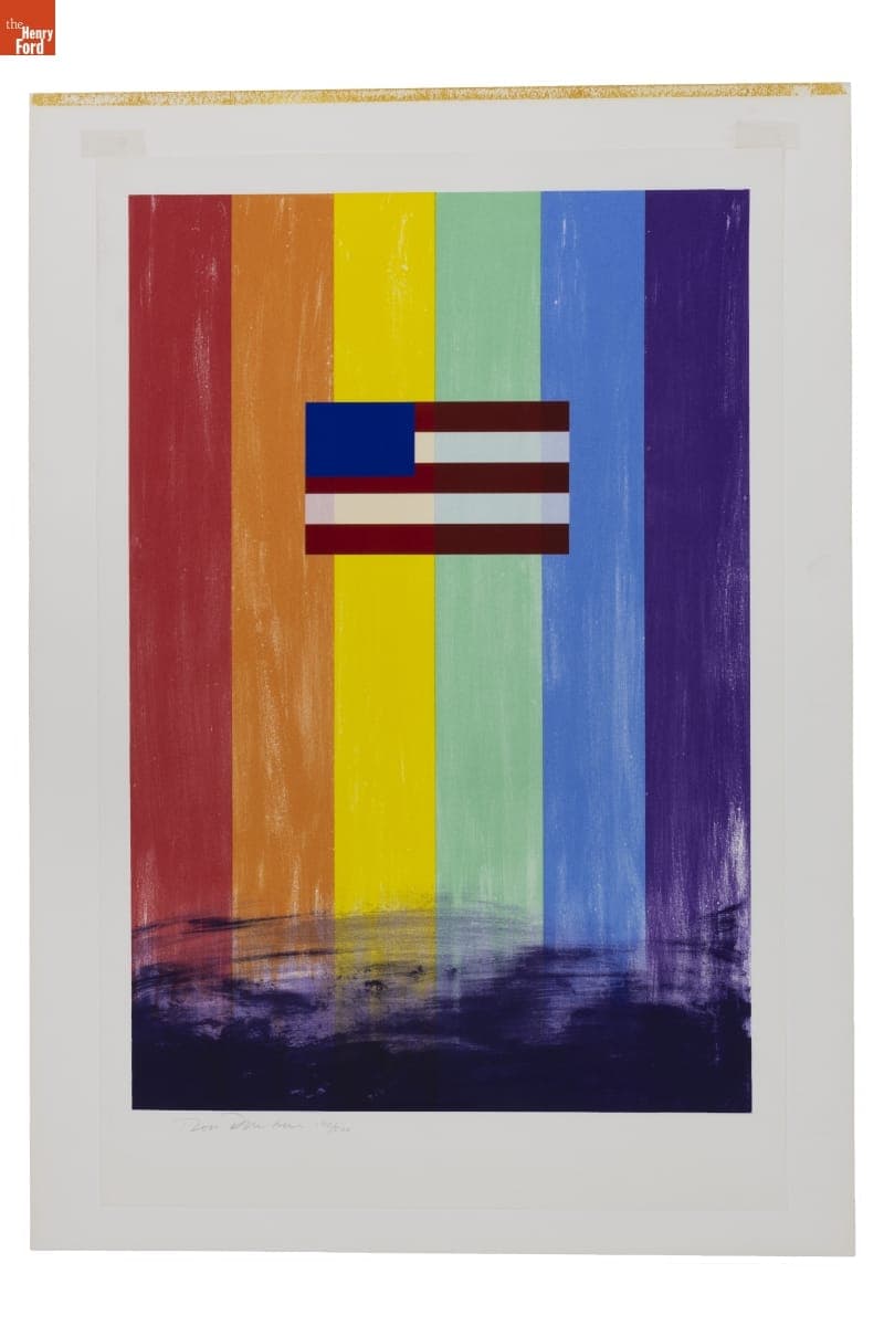Screen Print, "Gay Flag," 1993