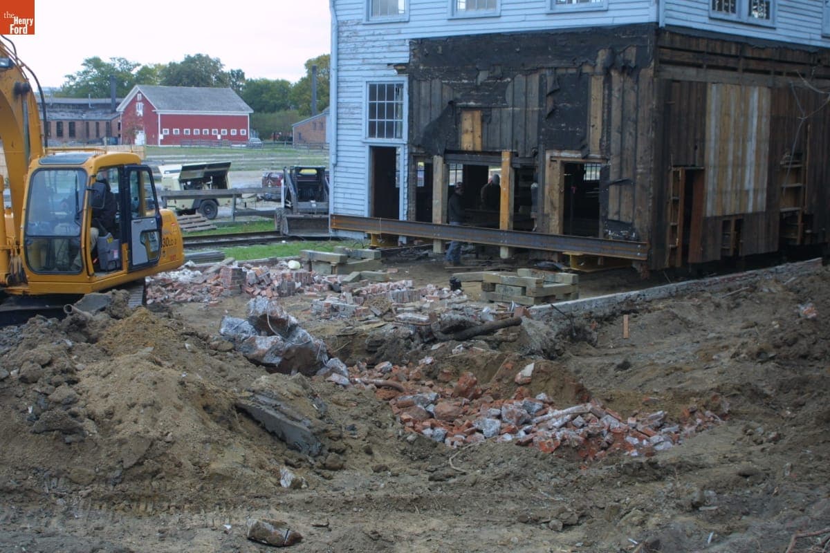 Soybean Lab Agricultural Gallery at Relocation Site during the Greenfield Village Restoration Project, October 2002