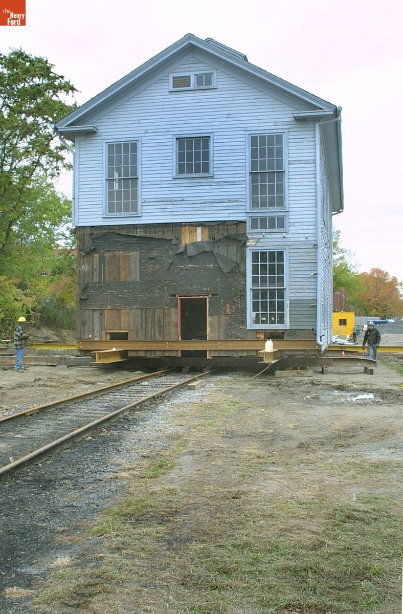 Soybean Lab Agricultural Gallery Being Relocated during the Greenfield Village Restoration Project, October 2002
