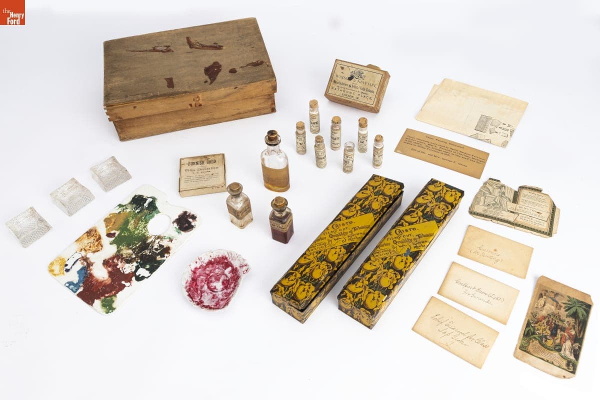 China Painting Set, circa 1890