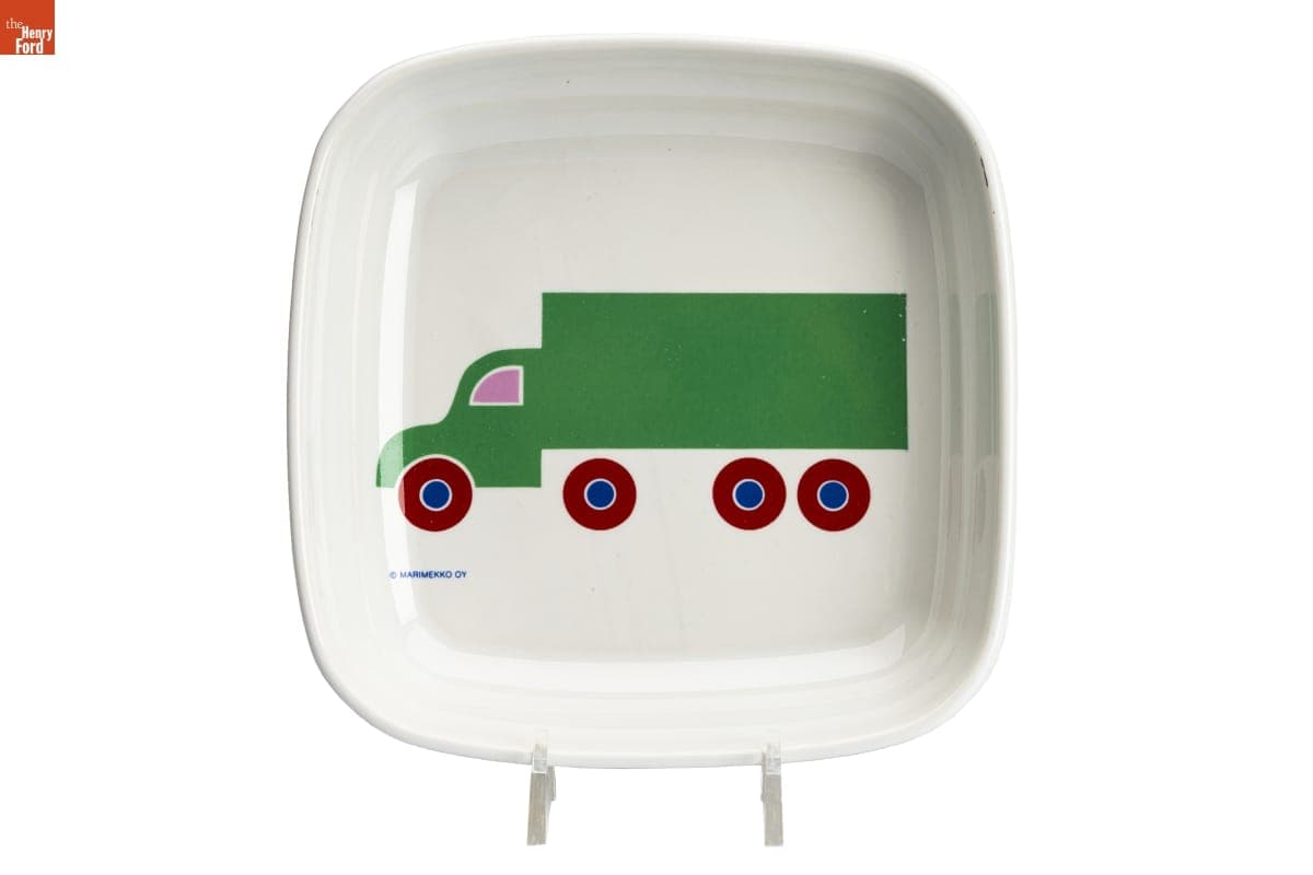 Marimekko Truck Plate Made for American Airlines, 1975-1980
